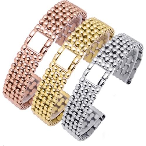 12 14 16 18 20mm Stainless steel strap golden silver rose gold wristband womens bracelet Suitable for SWAR 5158544 548
