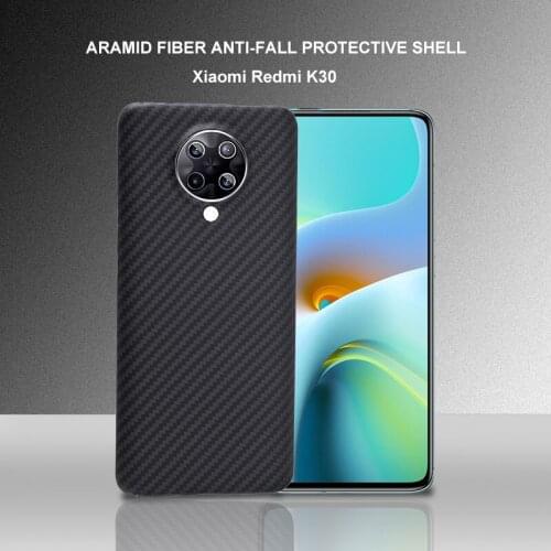 Carbon Fiber Phone Case For Xiaomi 10U Pro Mi11 K30 Aramid Fiber Series Ultra-Light And Thin Luxury Business Hard Shell Cover