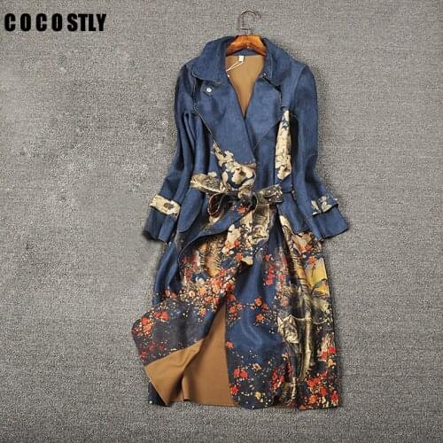 COCOSTLY Women's Suede Trench Coats