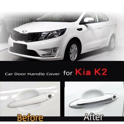 KARCNG 7pcs/set Car door handle cover stainless steel Chrome decorative sticker FOR Kia K2