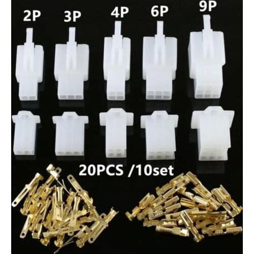 10set 2.8mm2 3 4 6 9 pin Automotive 2.8 Electrical wire Connector Male Female cable terminal plug Kits Motorcycle ebike car