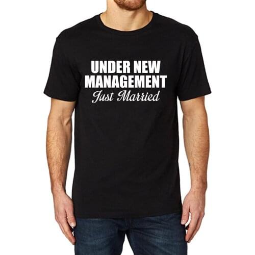 Lyprerazy Mens JUST MARRIED Funny Printed T-Shirt