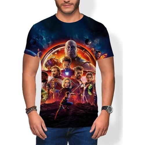 Male T Shirt 3D Printed Movie The Avengers Boy Girl Kids Clothes Summer Short Sleeve Streetwear Faahion Mens Tops