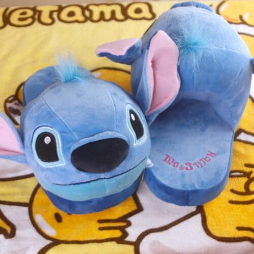 Disney Stitch Clothing & Accessories Plush Stuff Anime Indoor slippers Cartoon Shoes Winter Warm Unisex