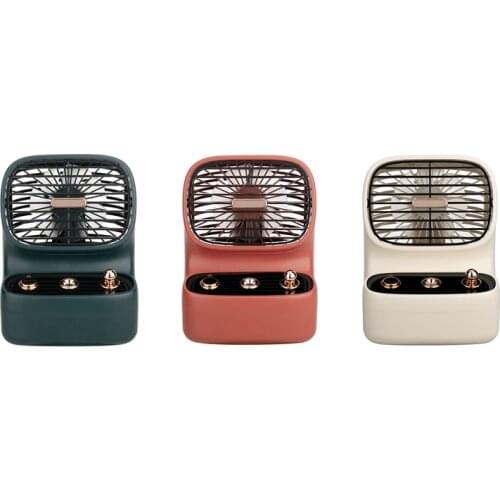 EAS-Retro USB Air Cooling Fan Portable Mini Air Conditioner Humidifier Desktop Air Cooler Spray Fan for Home Office