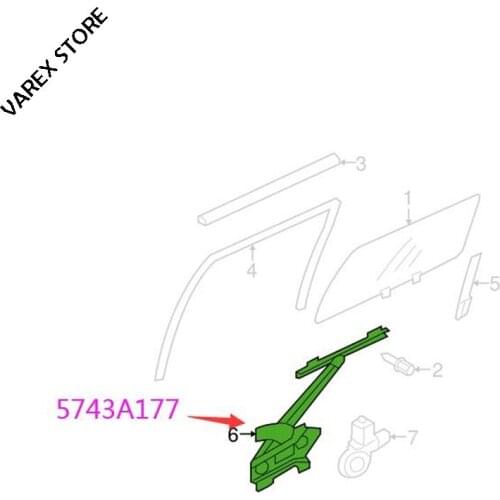 Glass lifter assembly for Mitsubishi Outlander OEM: 5713A255 5713A256 5743A177 5743A178