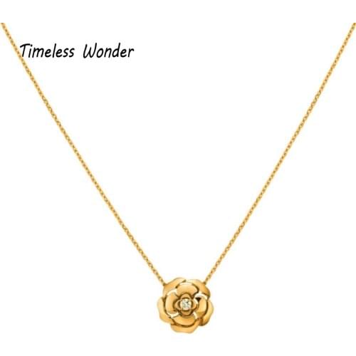Timeless Wonder Stunning Zirconia Floral Chains Choker Necklace Women Jewelry Punk Designer Ins Trendy Pop Top Gift Rare 5422