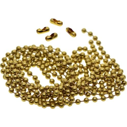 2 Meters Long Ball Chains Link with Connectors Jewelry Making Tag Findings
