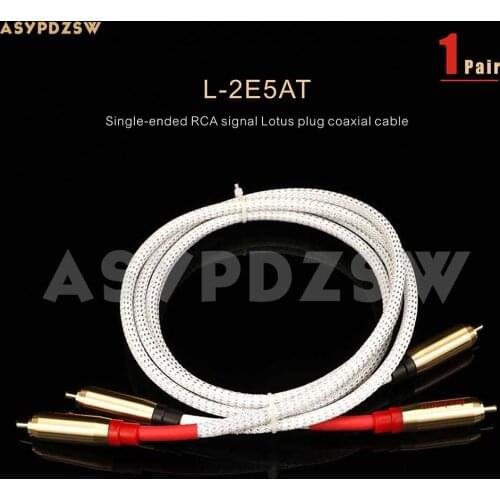 1 Pair L-2E5AT Single-ended RCA signal Wire Lotus plug coaxial Audio cable