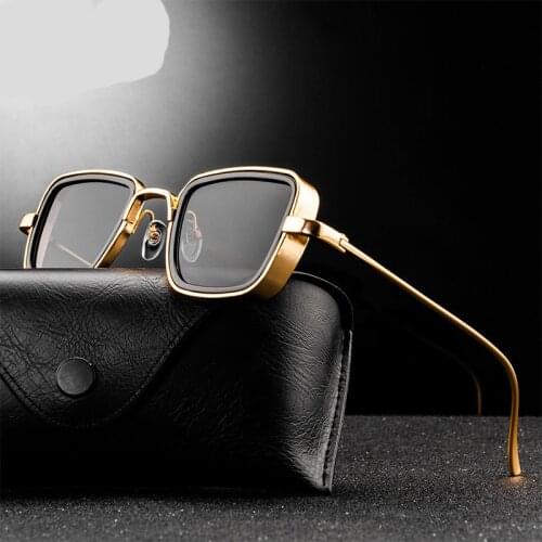 2020 Vintage New Steampunk Sunglasses Men Retro Metal Square Eyewear Trendy Sun Glasses Shades For Women UV400