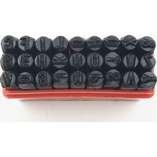 A-Z 26 Letters 4mm 27pcs/set Steel Stamp Punch Leather Tool Handmade DIY Carving Seal Carbon Steel