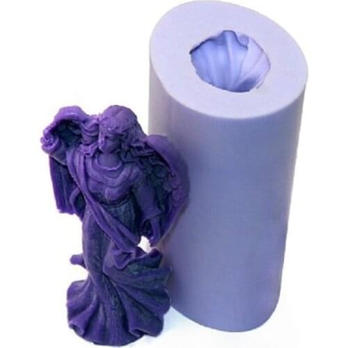 3D Angel Flying Girl Wing Fairy Silicone Candle DIY Mold Soap Mold Candle Making Mould Handmade Candle Craft Art Mold Wholesale