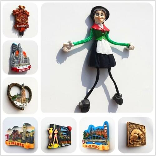 Europe and America Germany Holland 3D Fridge Magnets Tourism Souvenir Refrigerator Magnetic Sticker Collection Handicraft Gift