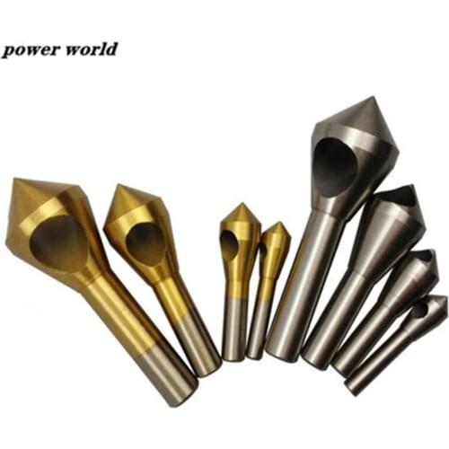 4pcs/set 2-5-10-15-20 Mm Chamfer Countersink Deburring Drill Bit Set 90 Degree Expanding Drill Metal Taper Hole Tools
