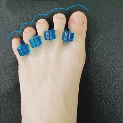 4PCS Finger Toe Separator Correction Hallux Valgus Corrector Silicone Orthopedic Hammer Separator Straightener Foot Care Tool