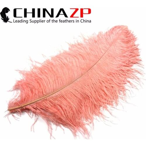CHINAZP Factory Size 22-24inch (55-60cm) 50pcs/lot Unique Dyed Champagne Large Ostrich Feathers for Sale