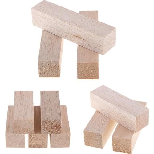 3 / 5Pcs Balsa Wood Dowel Rods Blocks - Hardwood Studs - DIY Studs for Carpentry