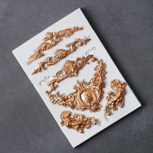 European Retro Pattern Moulds Fondant Cake Decorating Silicone Mold Sugarcraft Chocolate Baking Tools For Cakes Gumpaste Form