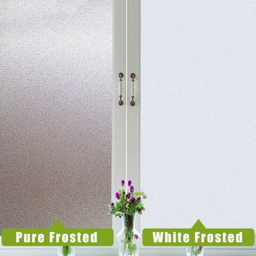 Brand Pure/White Frost Glass Films High Quality PVC Opaque Privacy Window Film For Home Decor Glass Door No Glue 2019 New