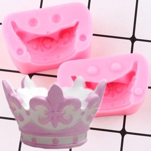 King Queen Crown Silicone Mold Cupcake Topper Fondant Molds DIY Party Cake Decorating Tools Clay Candy Chocolate Gumpaste Mould