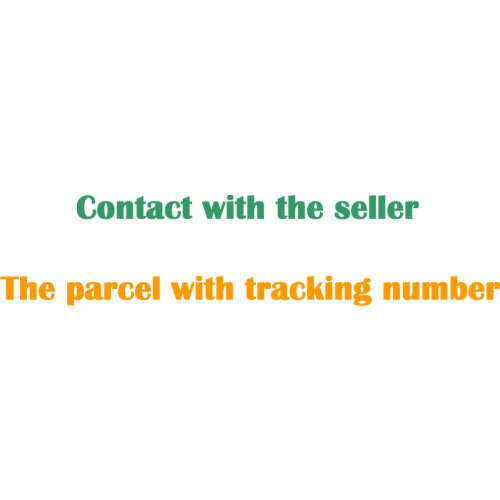 Contact with the Seller Don't pay without contact