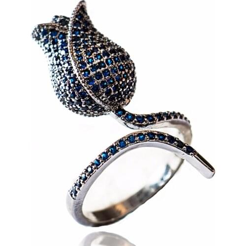 LAN PALACE Rings With Cubic Zirkonia For Women