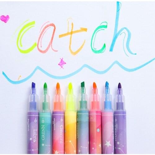 Marker Pen Double Nibs Stationery Markers Office Suppliers Office And School Supplies School Tools Pens For Writing