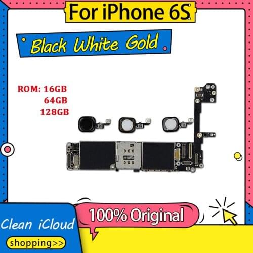 100% unlocked for iphone 6S 6 S Motherboard With/Without Touch ID,Original for iphone 6S Mainboard with Full Chips,16GB 64G 128G