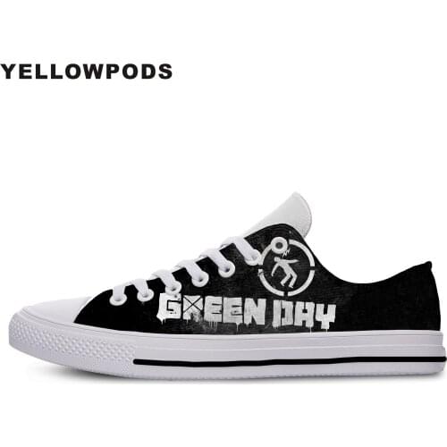 New Canvas Men Casual Shoes Green Day Hot Fashion For Men/women High Quality 3D Printing Green Day Off White Shoes Man