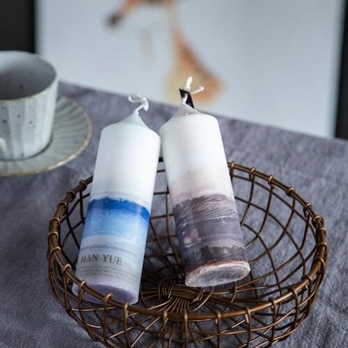 DIY Candle Making Kit Acrylic Cylindrical Candle Mold Resin Mold Spire Plastic Mould Gradient Landscape Clay Mold Plaster Mold