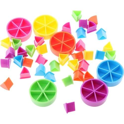 Set of 42 Pieces Trivial Pursuit Game Pieces Pie Wedges Mathematics Material Training Set