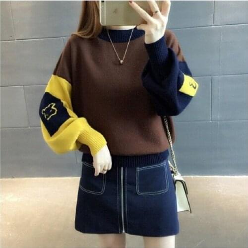 New spring/autumn womens clothing knitted womens sweaters loose pullovers easy match sweaters elasitc outerwear