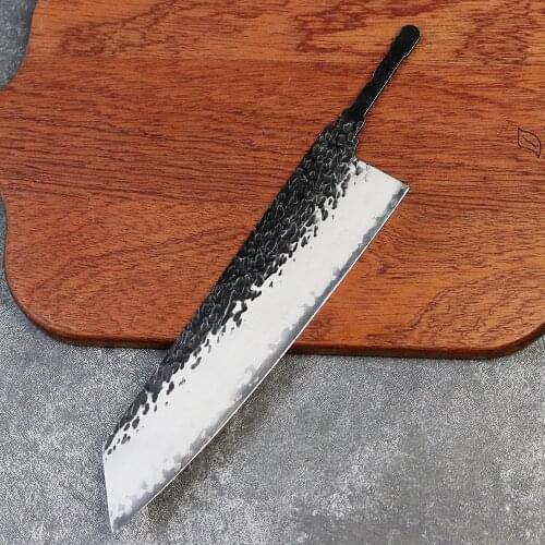 Batch DIY hand-forged professional kitchen knife 9Cr18MOV steel core three-layer steel Japanese-style 8 inch chefs knife blank