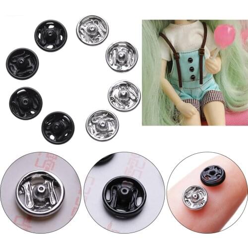 24Pcs Mini Button Buckle DIY Doll Clothes 5mm Metal Buckle Invisible Snap 1/6 Doll Clothing Sewing Accessories
