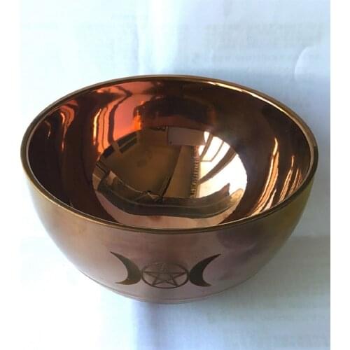 Ritual bowl tarot Pentagram stainless steel Gold plating/ tableware ceremony noon Divination Astrological tool Board game