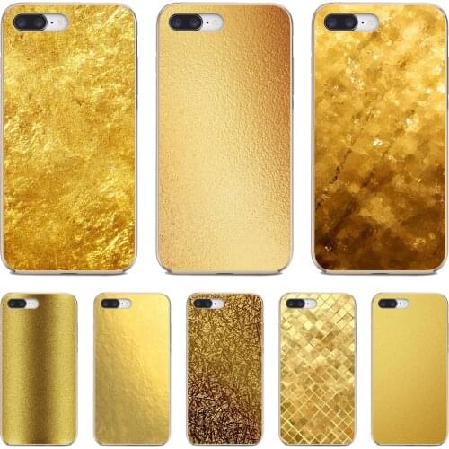 For Samsung Galaxy A9 A8 Star Lite A3 A5 A7 A6 Plus 2018 2015 2016 2017 Silicone Case Metallic-Gold-Foil-wallpaper-Print