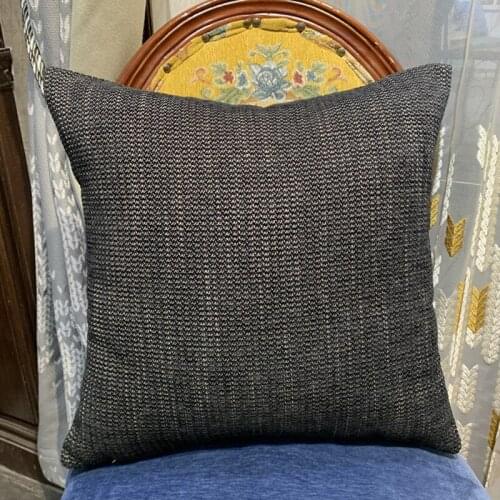 Contemporary Solid Black Woven Jacquard Home Interior Sofa Decorative Pillow Case Sofa Chair Cushion Cover 45x45cm 1pc/lot