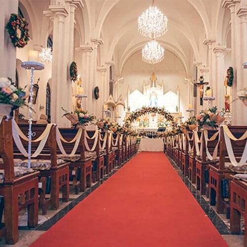 Wedding Aisle Runner Carpet Ceremony Party Event Wedding Rugs White Carpet Red Carpet Elegant Decoration Non-slip Wedding Carpet