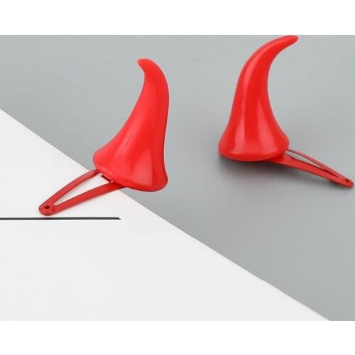 Halloween Decoration Red Horns Hairpin Creative Little Devil Cute Hair Accessories Sell Cute Stage Show Dress Up