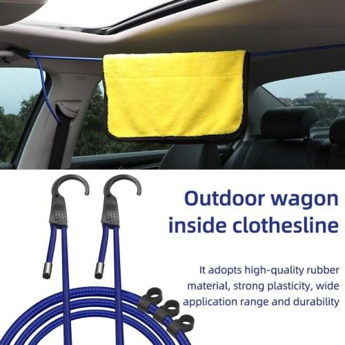 Car Luggage Rope Luggage Fixed Rope Outdoor Travel Car Interior Clothesline Indoor Clothesline Ropes Belt Durable Elastic