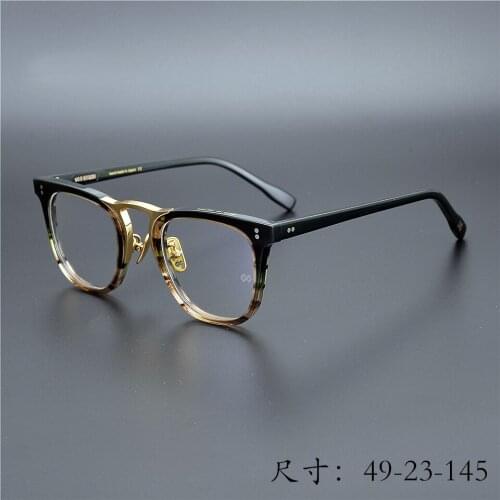 Vintage Assorted Colors Acetate Myopia Eyeglass Frame OG Nomad Hand Made Women Men Retro Square Type High Level Original Quality