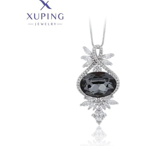 Xuping Jewelry Fashionable Luxury Charm Crystals Pendant Necklaces Girl Women Christmas Gifts 40237