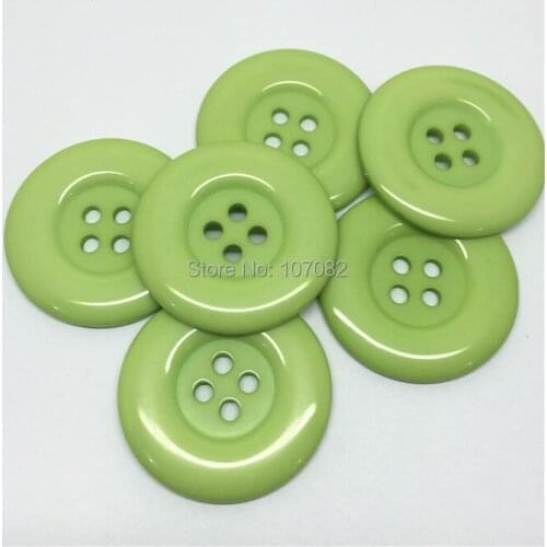 50pcs 38mm Green Round Tire Resin Buttons With 4 Holes For Scrapbooking Cardmaking Bag Decorations