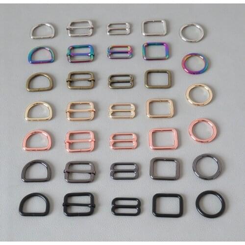 10Pcs Inner 25mm Metal D Buckle Belt Ring Semirings Adjusters For Paracord Bag Backpack Straps Accessory Loop Dog Collar Clasp