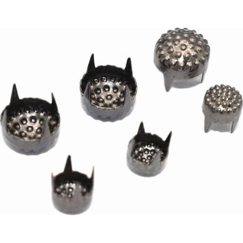 100pcs Metal Round Dome Nails Claw Studs Nailhead Studs Spikes With 4 Claws Pyramid Claw Studs For Bags Belts Making Leather