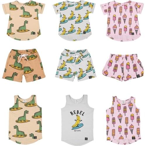 2020 NEW Summer Kukukid Brand Kids T Shirts for Boys Girls Fashion Cute Print Short Sleeve T Shirt Baby Child Cotton Tops Tees