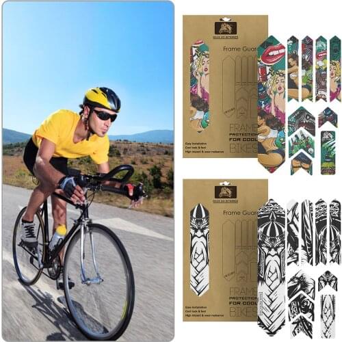 3D Mountain Bike Sticker MTB Bike Frame Guard Protector Anti-scratch Waterproof Bicycle Poster For Cycling Bike Accessories