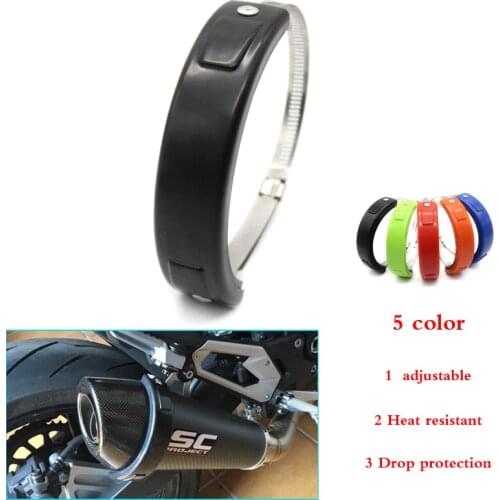 Motorcycle Accessories Universal Fit 100MM-140MM Oval Exhaust Protector Can Cover For HONDA CB 300F CB400F CB500F CB500X Black