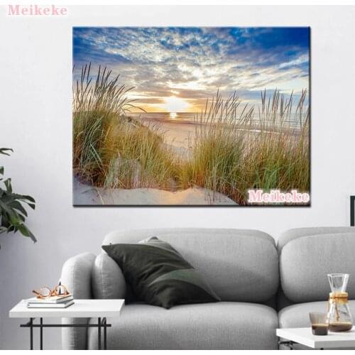 Diamond Painting New Cross Stitch Scenery Full Diy 5D Square Round Drill Diamond Embroidery Sea beach mosaic decor