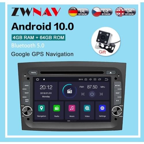 Android 10.0 4+64G Car Radio GPS Navigation For FIAT DOBLO 2016 2017 2018 gps Multimedia Player Radio stereo head unit dsp wifi